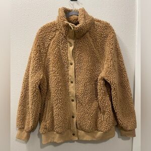 Merokeety Women’s Retro Deep Pile Teddy Bear Sherpa Fleece Jacket